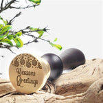 Customizable Seasons Greeting Christmas Festive Ornaments Wax Seal Stamp with Black Wood Handle - 1" Die - Nostalgic Impressions