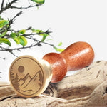 Mountain Scene Wax Seal Stamps with Rosewood Handle - Multiple Design Options - Nostalgic Impressions