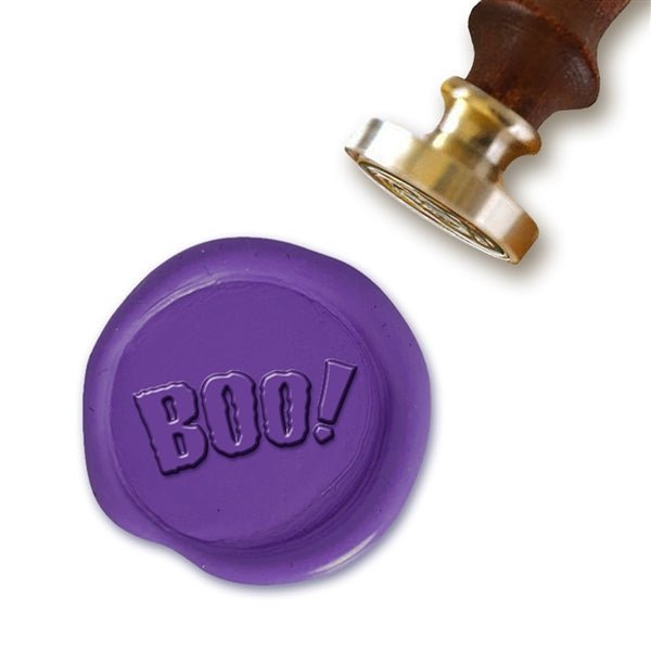 Halloween BOO Wax Seal Stamp with Rosewood Wood Handle #8673 - Nostalgic Impressions