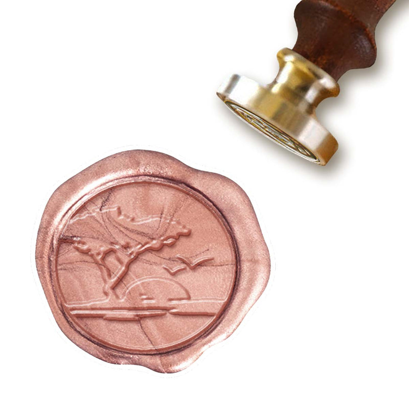 Lake Scene Wedding Wax Seal Stamp with choice of Handle #9901 - Nostalgic Impressions