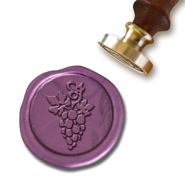 Grapes Wax Seal Stamp with Rosewood Wood Handle #R681CD - Nostalgic Impressions