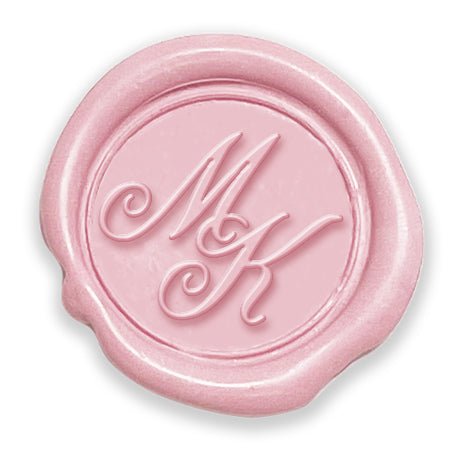 Intertwined Monogram Adhesive Wax Seals Fleurish LS245FL Bundle with Stamp - Nostalgic Impressions