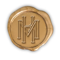 Intertwined Sappho Outline 2 Letter Monogram Custom Wax Seal Stamp with Rosewood Wood Handle - Nostalgic Impressions
