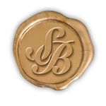 Intertwined Monogram Adhesive Wax Seals Snell LS245SN Bundle with Stamp - Nostalgic Impressions