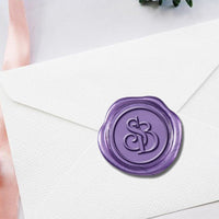 Intertwined Monogram Adhesive Wax Seals University LS245UN Bundle with Stamp - Nostalgic Impressions