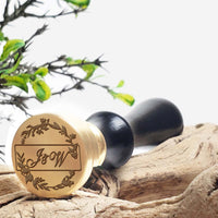 Camilla Wedding Monogram Custom Wax Seal Stamp with Black Wood Handle #7012 - Nostalgic Impressions