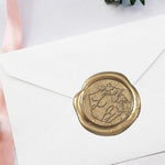 Melody Wedding Monogram Adhesive Wax Seals #7023 Bundle with Stamp - Nostalgic Impressions