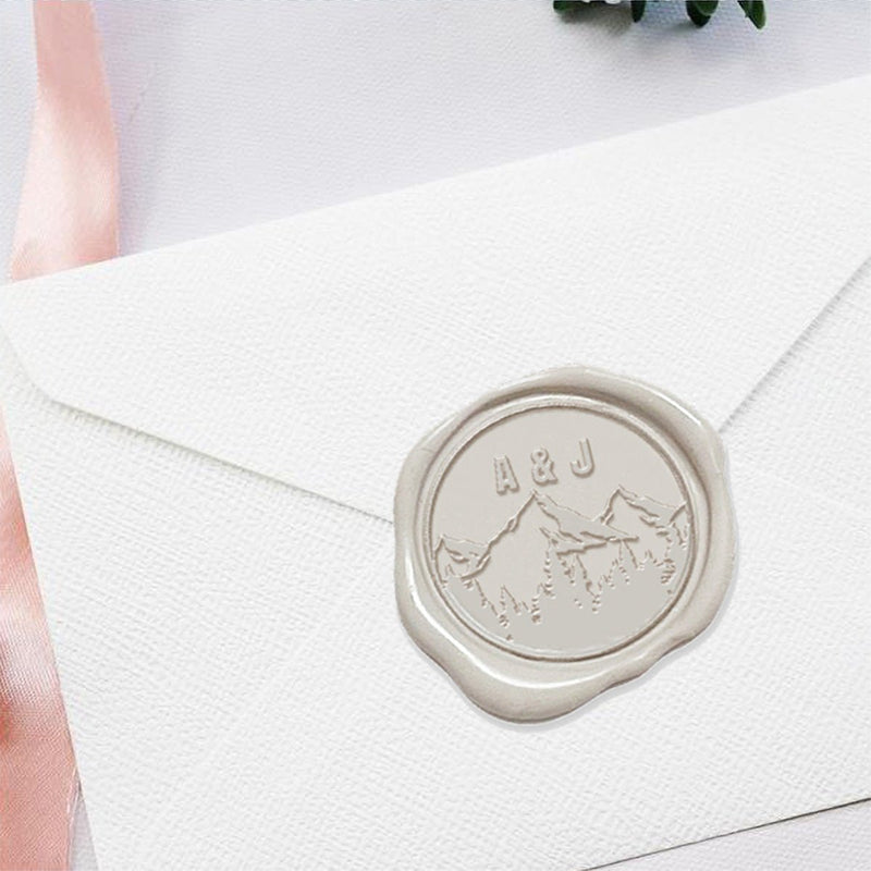 Eminence Wedding Monogram Adhesive Wax Seals #8731 Bundle with Stamp - Nostalgic Impressions