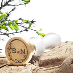 Symphony Wedding Monogram & Date Custom Wax Seal Stamp choice of Handle #8904 - Nostalgic Impressions
