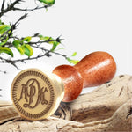Carson Rope 3 Letter Monogram Custom Wax Seal Stamp with choice of Handle #305 - Nostalgic Impressions