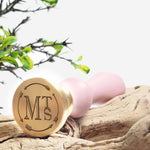 Stacked Monogram Custom Wax Seal Stamp with choice of Handle #8203 - Nostalgic Impressions