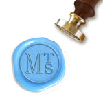 Stacked Monogram Custom Wax Seal Stamp with choice of Handle #8203 - Nostalgic Impressions