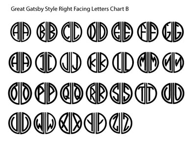 Gatsby Monogram Initial Custom Wax Seal Stamp Kit with Black and Gold Sealing Wax - Nostalgic Impressions