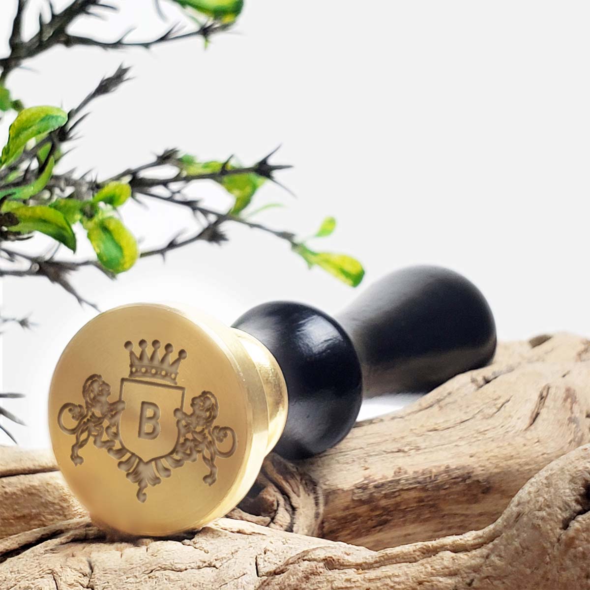 Double-sided Engraving Wax Seal Stamp Custom on Solid Brass Column