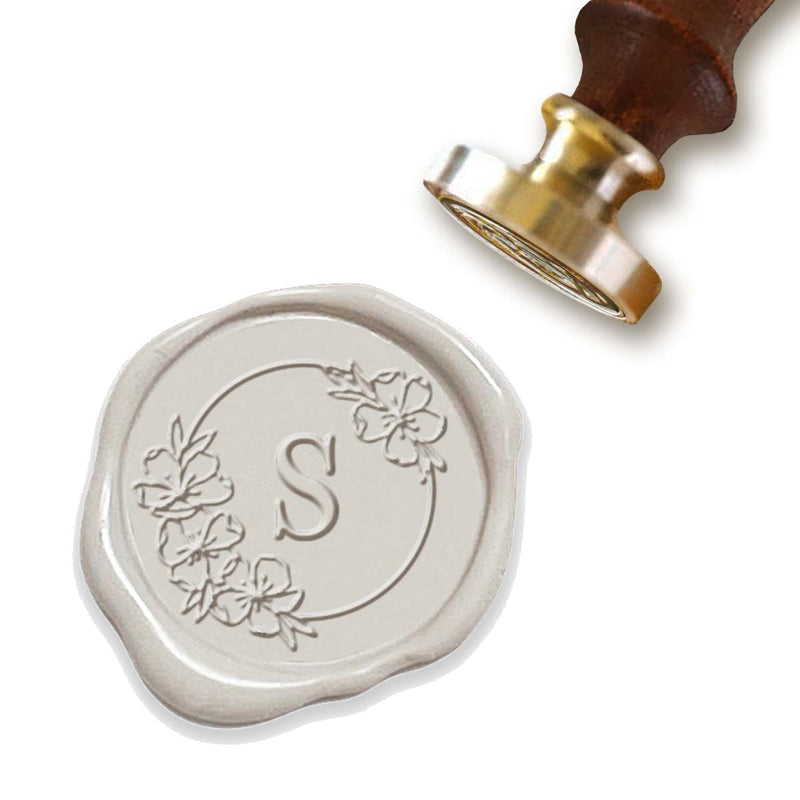 Penelope Initial Custom Wax Seal Stamp with Blush Pink Wood Handle-Multiple Font Choices with Preview #9001 - Nostalgic Impressions