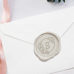 Penelope Initial Wedding Monogram Adhesive Wax Seals #9001 Bundle with Stamp - Nostalgic Impressions