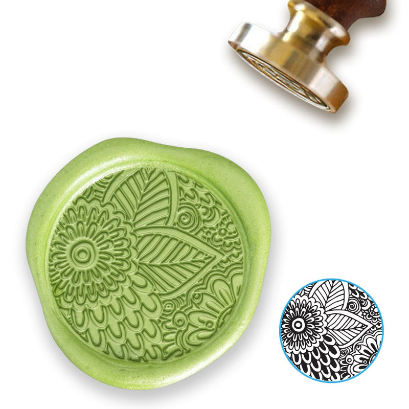 Flowerworks Wedding Wax Seal Stamp with choice of Handle #8016 - Nostalgic Impressions