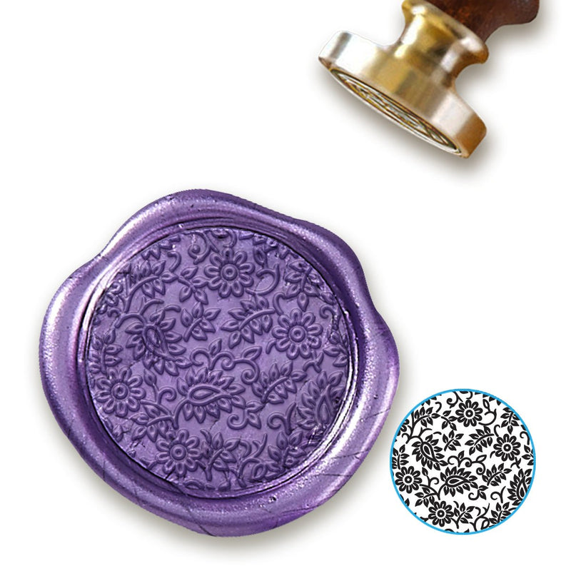 Blossoms Wedding Wax Seal Stamp with choice of Handle #8018 - Nostalgic Impressions