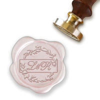 Camilla Wedding Monogram Custom Wax Seal Stamp with Black Wood Handle #7012 - Nostalgic Impressions