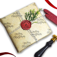 North Pole Official Christmas Santa Letter Wax Seal Stamp with Black Wood Handle - Nostalgic Impressions