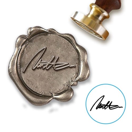 My Signature Custom Wax Seal Stamp with Black Wood Handle - Nostalgic Impressions