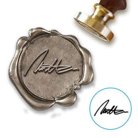 My Signature Custom Wax Seal Stamp with Black Wood Handle - Nostalgic Impressions