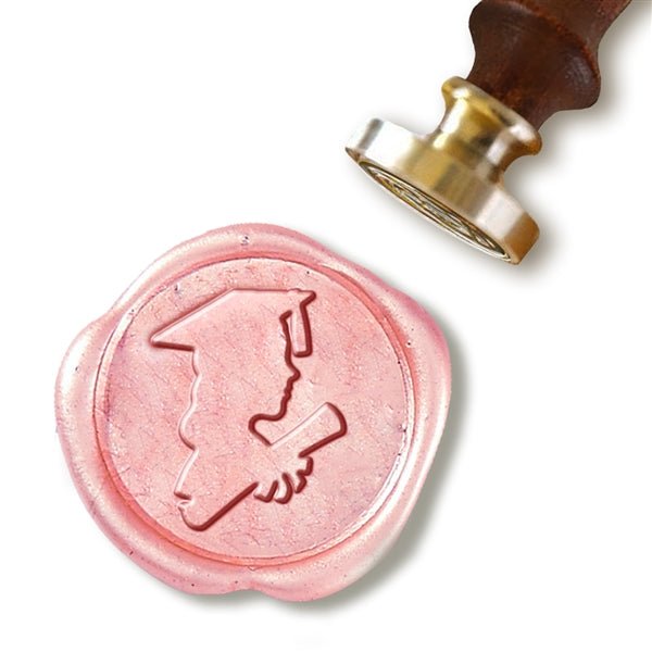 Graduate Girl Wax Seal Stamp with Rosewood Wood Handle #R950 - Nostalgic Impressions