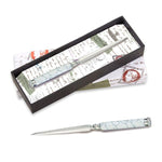 Letter Opener with Faux Stone Handle - 5 Color Options-Gift Boxed - Nostalgic Impressions