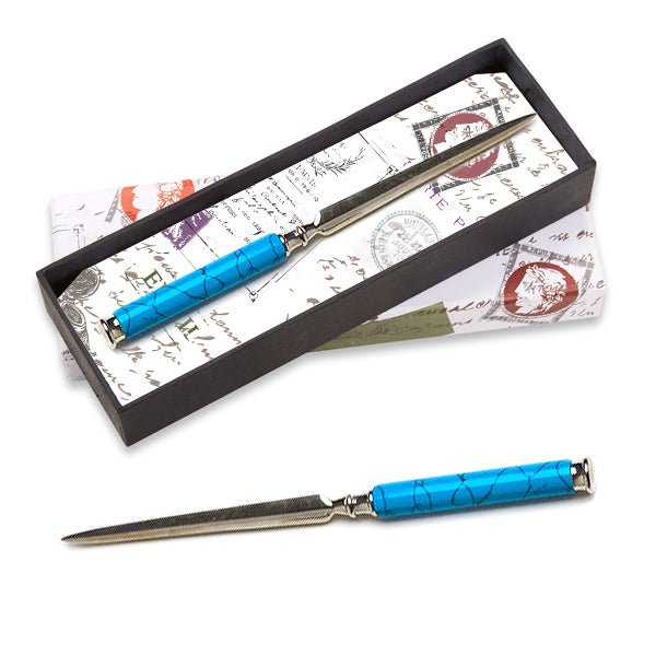 Letter Opener with Faux Stone Handle - 5 Color Options-Gift Boxed –  Nostalgic Impressions