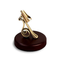 Vintage Pen Holder Stand -Wood with Brass - Nostalgic Impressions