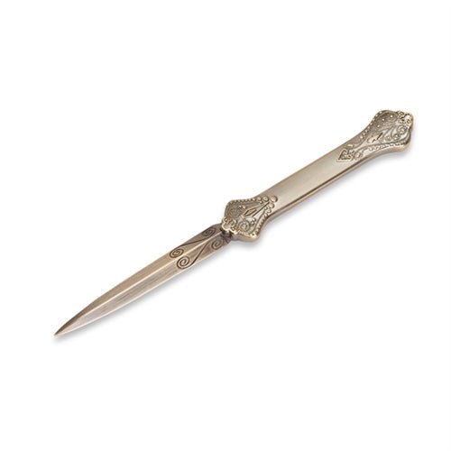 Vintage-style Letter Opener with Classic Metal Detailing - Silver Metal - Nostalgic Impressions