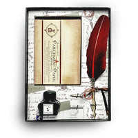Parchment Writing Quill and Ink Set with Note Cards, Writing Ink and Feather Quill Pen - Nostalgic Impressions