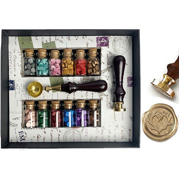Wax Seal Stamp Kit With Gift Box, Wax Seal Beads With Wax Seal