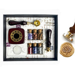 Bead Sealing Wax Kit with 6 colors Sealing Wax Beads, Melting Pot, Candle and Spoon - Nostalgic Impressions