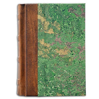 Leather & Marble Journal Book 5x7"- Italian Made-128 Lined sheets Leather Binding - Nostalgic Impressions