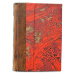 Leather & Marble Journal Book 5x7"- Italian Made-128 Lined sheets Leather Binding - Nostalgic Impressions