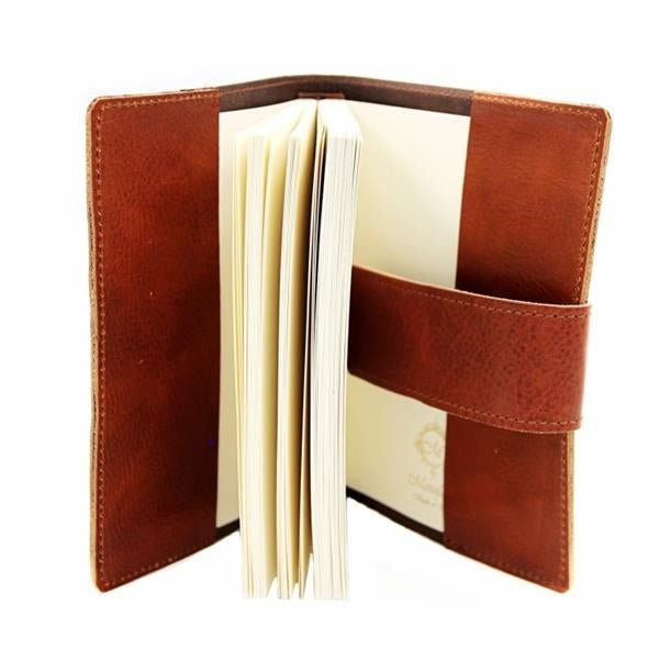 Roma Calfskin Leather 5x7" Journal Italian hand-made- Refillable - 128 lined pages - Nostalgic Impressions