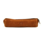 Writer's Leather Zippered Pen or Pencil Pouch-Made in Italy - Nostalgic Impressions