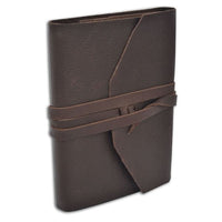 Leather Wrap Journal Italian made- Refillable-Two sizes -128 lined pages - Nostalgic Impressions