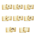 Aged Parchment Printed Note Card Set with Envelopes 8/8 - 8 Designs - Nostalgic Impressions