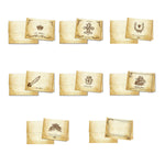 Aged Parchment Printed Note Card Set with Envelopes 8/8 - 8 Designs with Personalization Option - Nostalgic Impressions