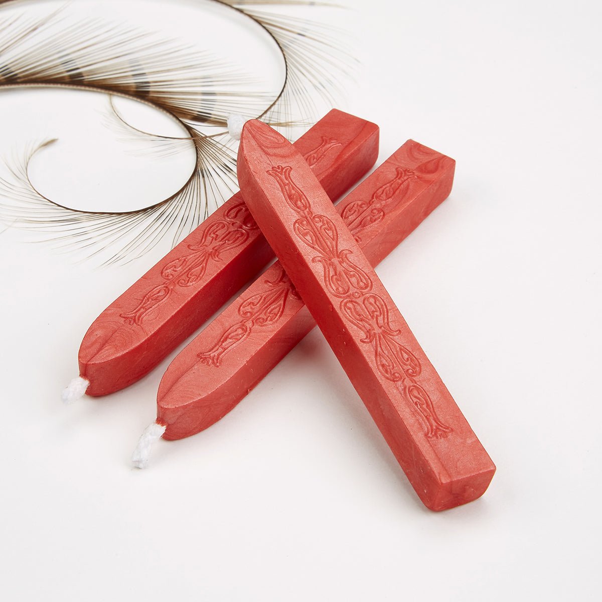 Orange Pearl Flexible Premium Sealing Wax-Pack of 3 sticks - Nostalgic Impressions