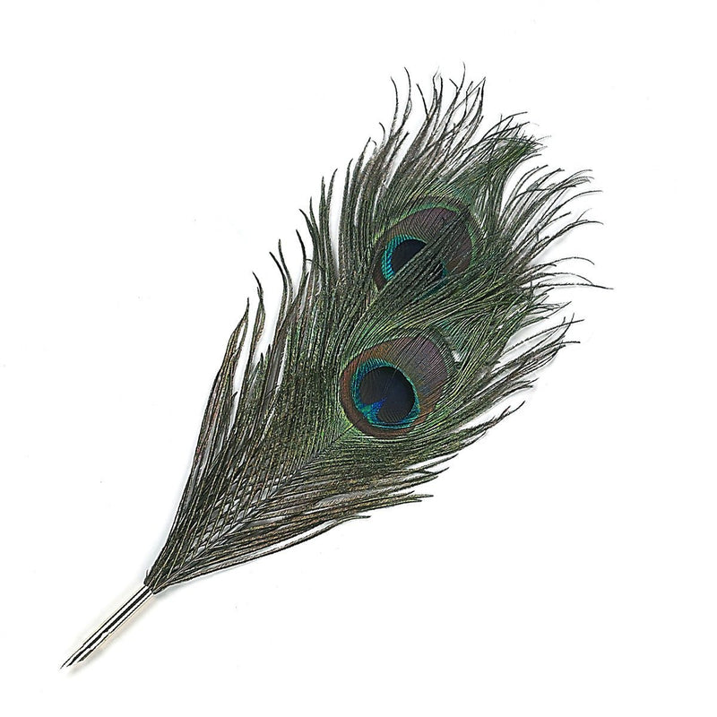 Peacock Feather Quill Dip Pen-Nib- Natural Color - Nostalgic Impressions