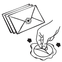 Fleur de Lis Adhesive Wax Seal Quick-Ship Stickers 25PK - Nostalgic Impressions