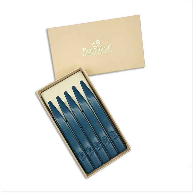 Bortoletti Kings Traditional Scented Sealing Wax Box of 5-Peacock Blue - Nostalgic Impressions