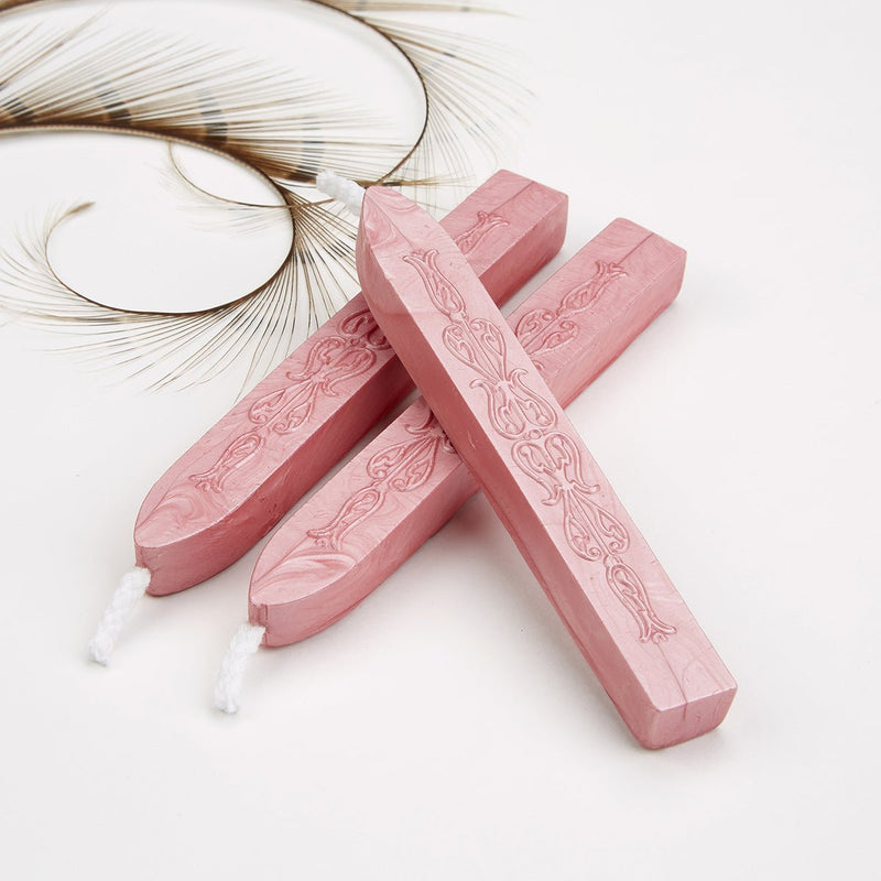 Pink Pearl Flexible Premium Sealing Wax-Pack of 3 sticks - Nostalgic Impressions