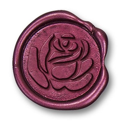Grandiflora Rose Adhesive Wax Seals #R675 - Nostalgic Impressions