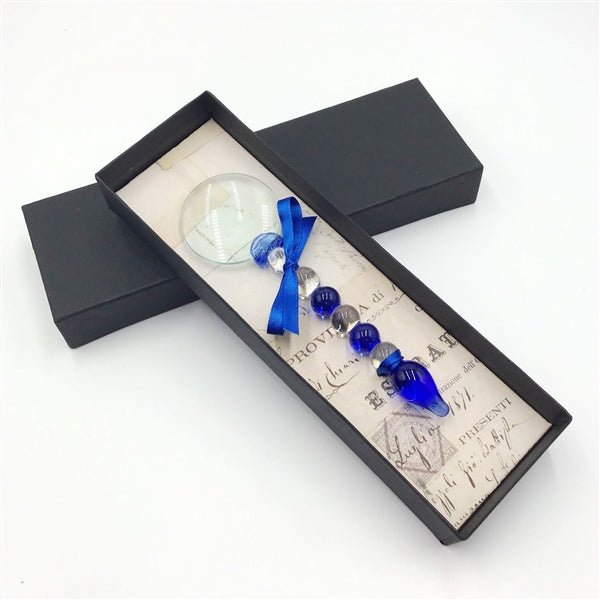 Blue Murano Glass Magnifier- Large- Gift Boxed - Nostalgic Impressions