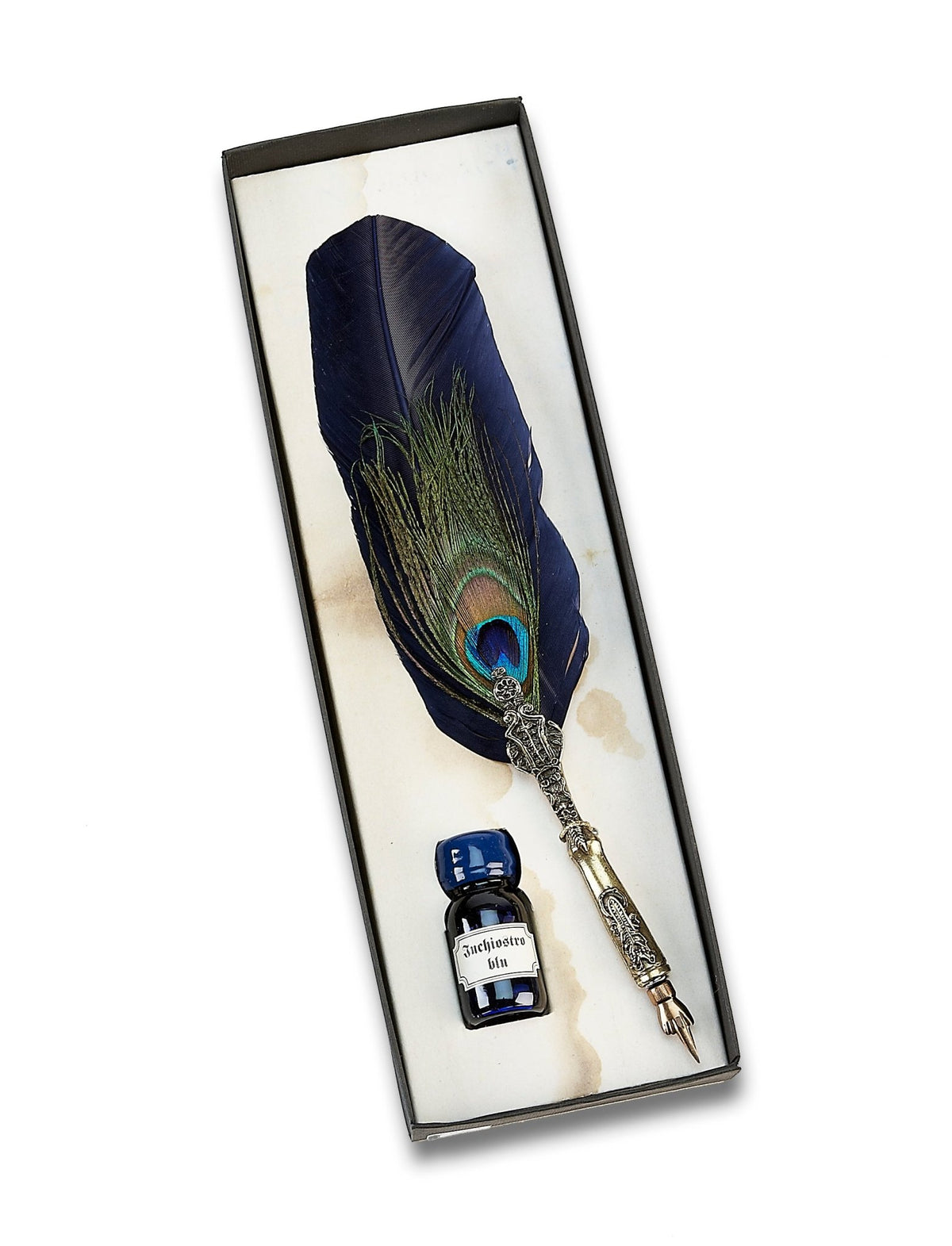 Deluxe Italian Multi-Feather Quill & Ink Set - Nostalgic Impressions