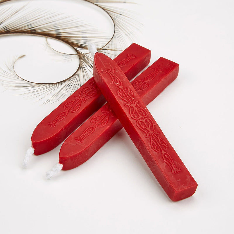 Red Flexible Premium Sealing Wax-Pack of 3 sticks - Nostalgic Impressions
